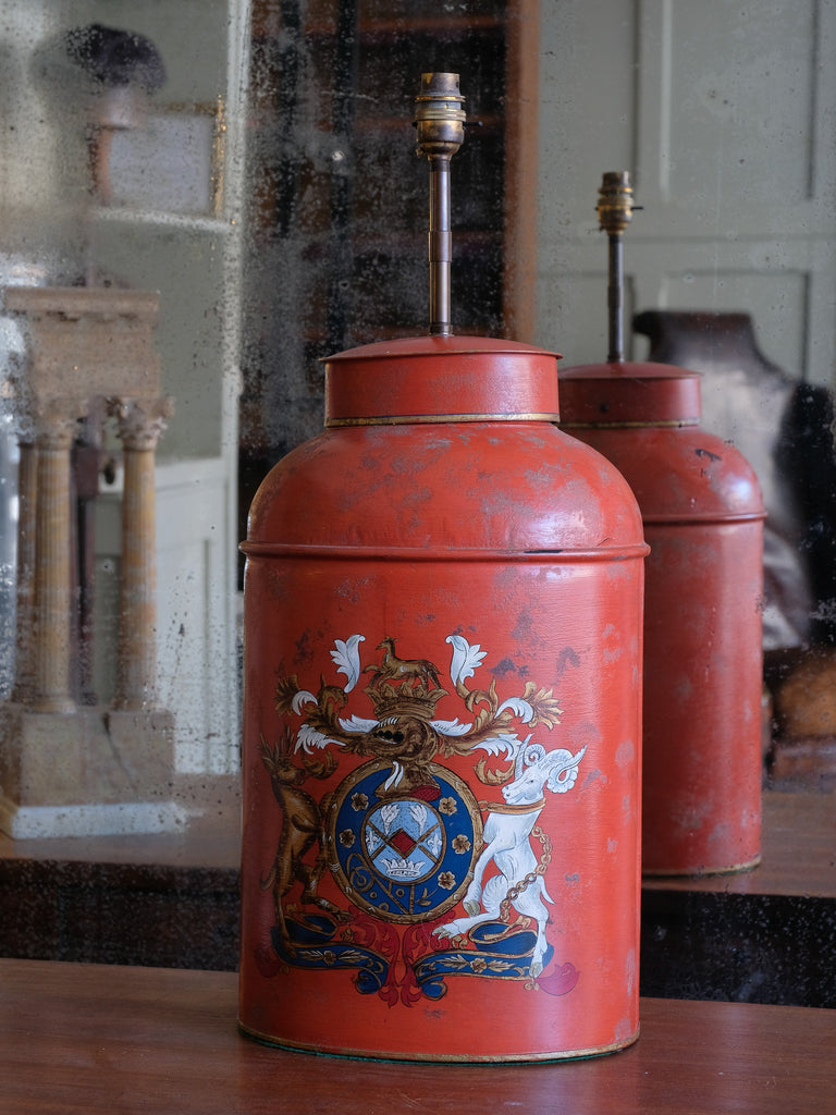 Toleware Tea Caddy Lamp