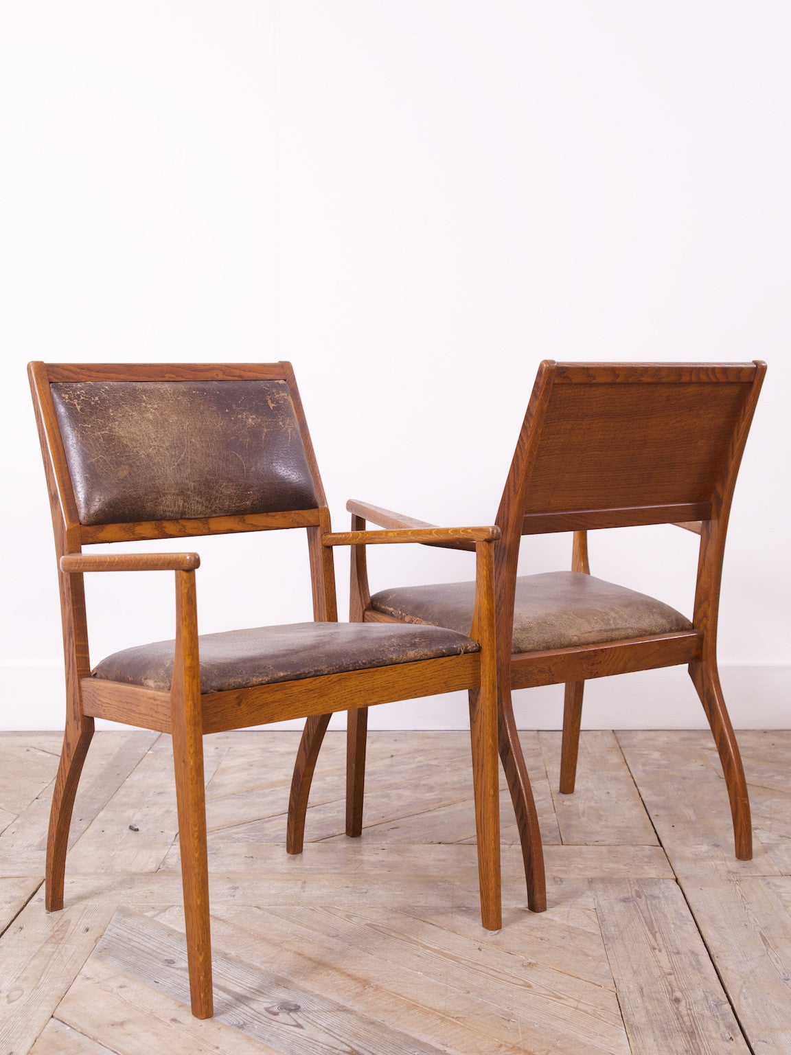 1970s Oak Armchairs