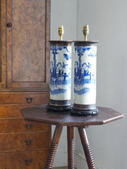 Blue and White Chinese Table Lamps