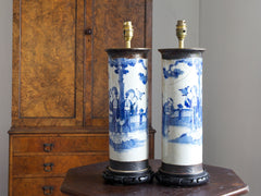 Blue and White Chinese Table Lamps