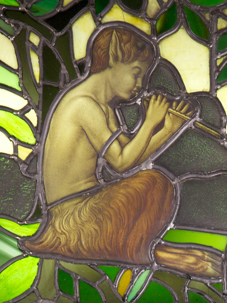 Stained Glass Triptych of Pan