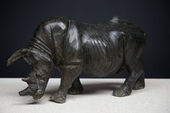 Carved Stone Rhino