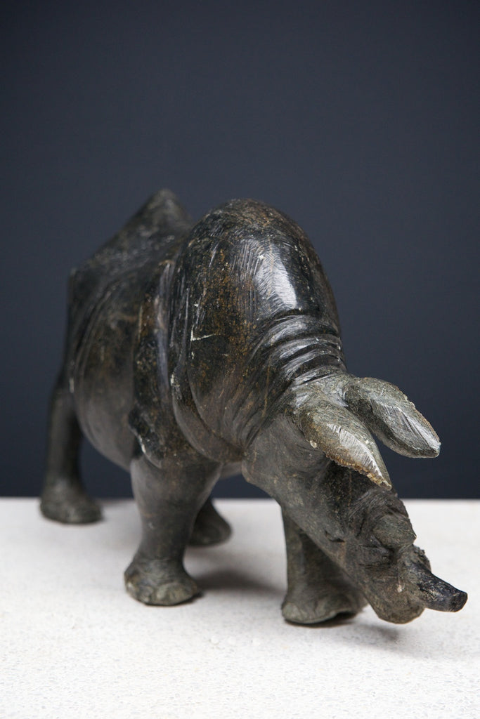 Carved Stone Rhino