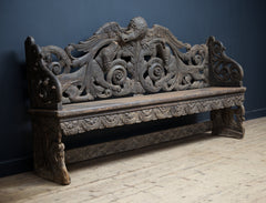 Carved Hunt Bench