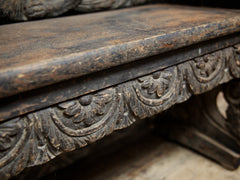 Carved Hunt Bench