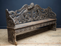 Carved Hunt Bench