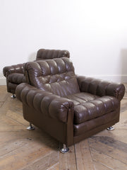 Danish Leather Armchairs