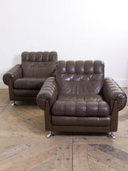 Danish Leather Armchairs