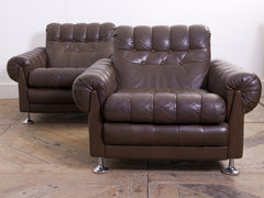 Danish Leather Armchairs