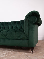 Green Velvet Chesterfield