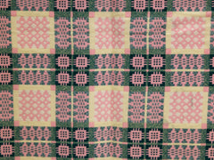 Derw Pink, Yellow and Green Blanket