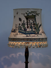 Silk Crewel Work Chinoiserie Shade