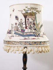 Silk Crewel Work Chinoiserie Shade