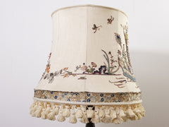 Silk Crewel Work Chinoiserie Shade