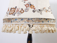 Silk Crewel Work Chinoiserie Shade