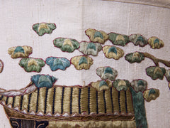 Silk Crewel Work Chinoiserie Shade