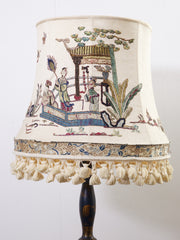 Silk Crewel Work Chinoiserie Shade