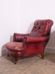 Red Leather Arm Chairs