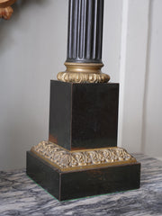 A Pair of 19th Century Column Table Lamps