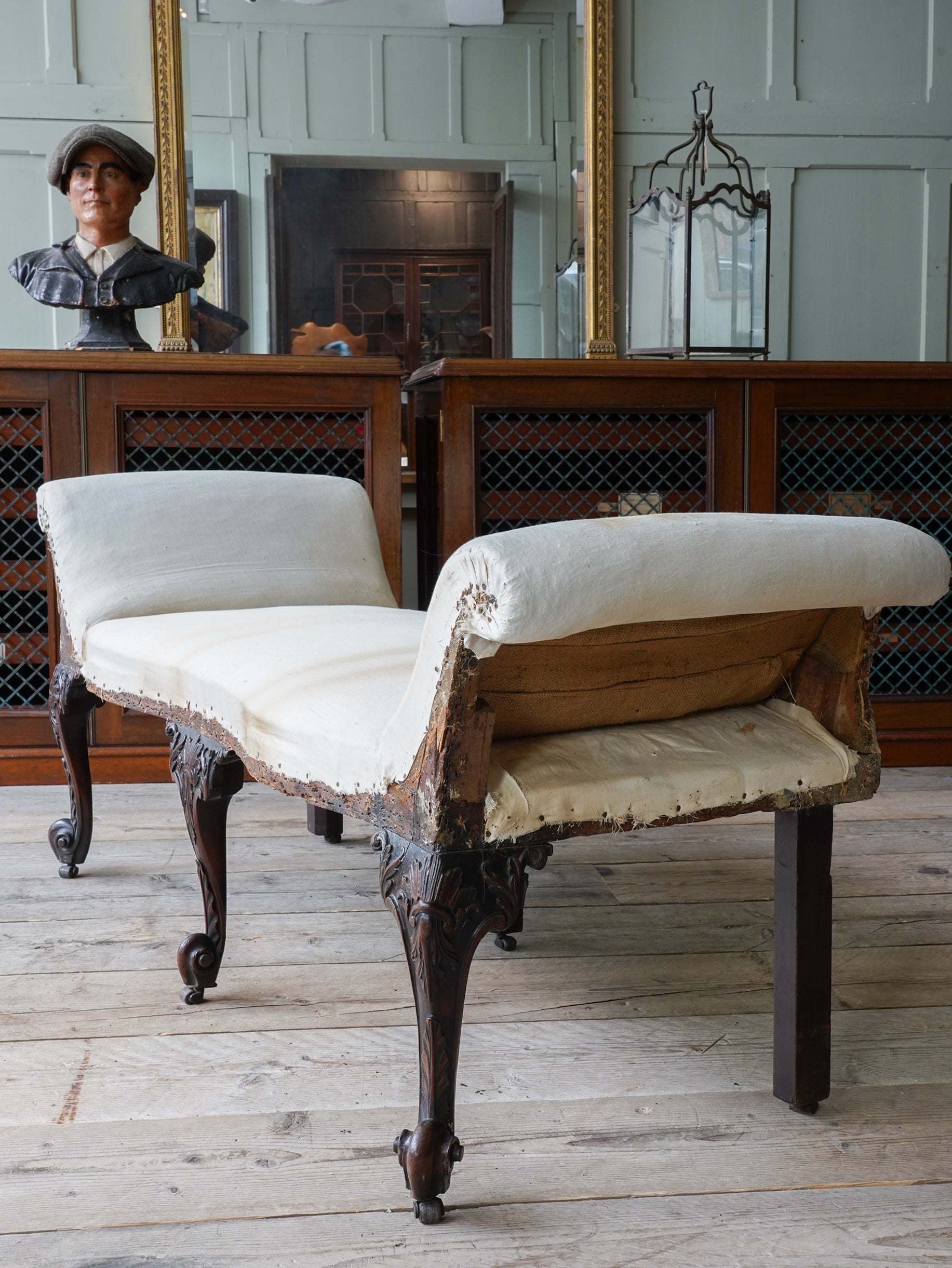 A George III Mahogany Window Seat