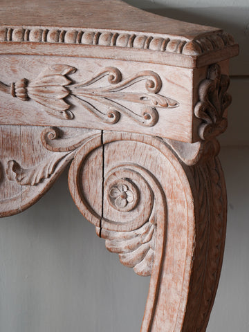 An Early 19th Century Limed Oak Console Table