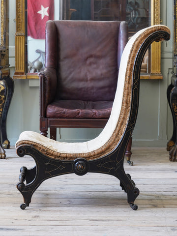 A 19th Century Aesthetic Movement Slipper Chair