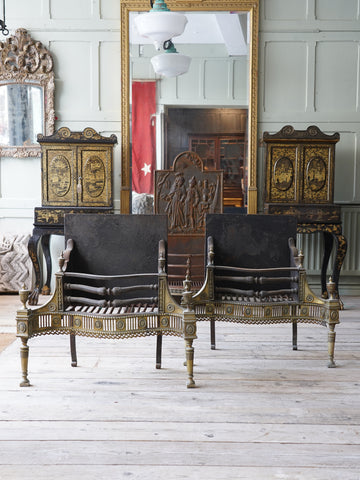 A Pair of 19th Century English Fire Grates In the George II Style