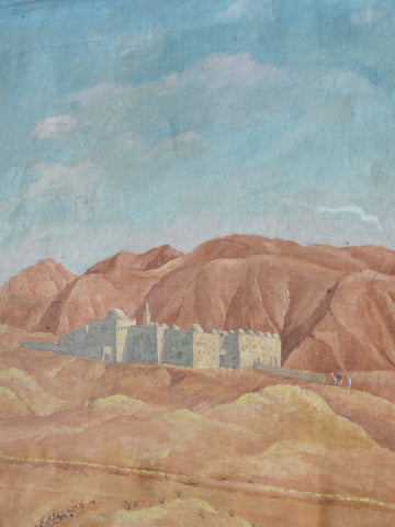 A Oil on Canvas of The Atlas Mountains