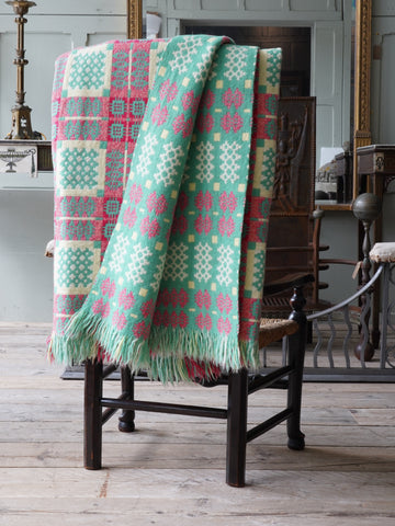 Pink and Green Welsh Blanket