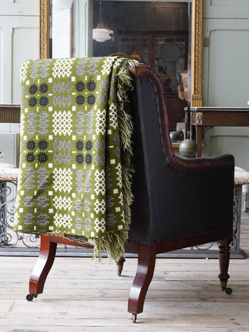 Green on Green Caernarfon Tapestry Blanket