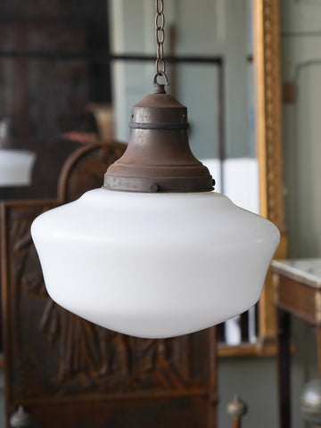 A Matt Opaline Glass Pendant light