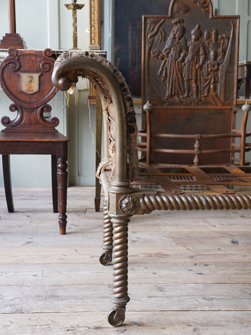 A 19th Century Brass Day Bed