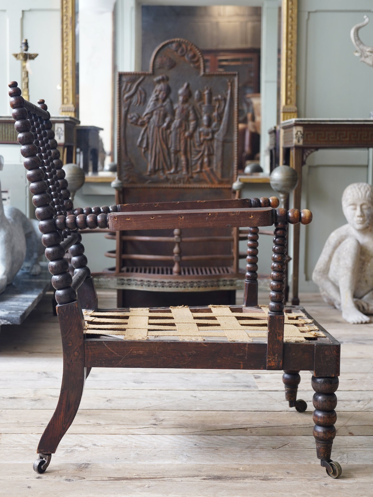 A 19th Century Faux Rosewood Bobbin Chair