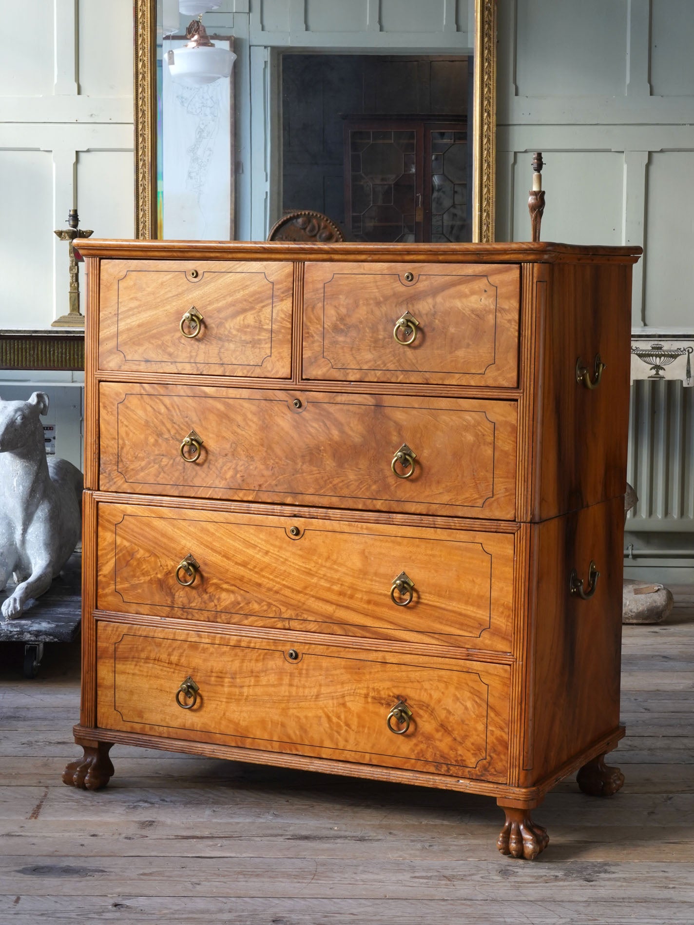 A George III Camphor Wood Campaign Chest