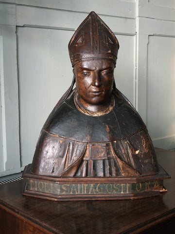 An 18th Century Italian Bust of Sant'Agostino