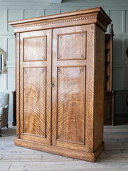 A 19th century Satin Birch Compactum Wardrobe