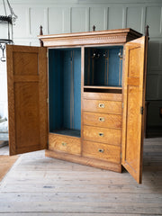 A 19th century Satin Birch Compactum Wardrobe