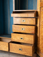 A 19th century Satin Birch Compactum Wardrobe