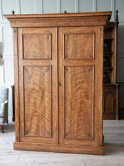 A 19th century Satin Birch Compactum Wardrobe