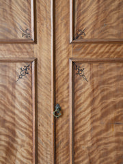 A 19th century Satin Birch Compactum Wardrobe