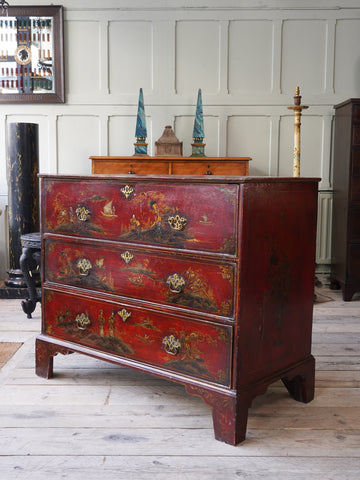 A Mid 18th Century Chinoiserie Bureau