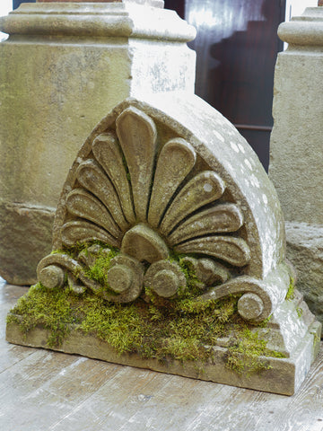 A Carved Sandstone Anthemion Pediment