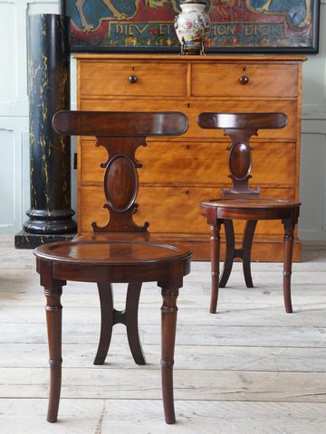 A Pair of George III Hall Chairs