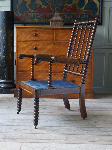 A Laburnum Wood Bobbin Turned Arm Chair