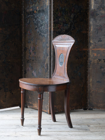 A Regency Mahogany Hall Chair