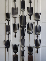 A Collection of Wrought Iron Eel Forks