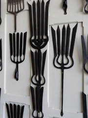 A Collection of Wrought Iron Eel Forks