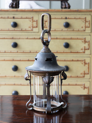 Diminutive Bronzed Brass Lantern