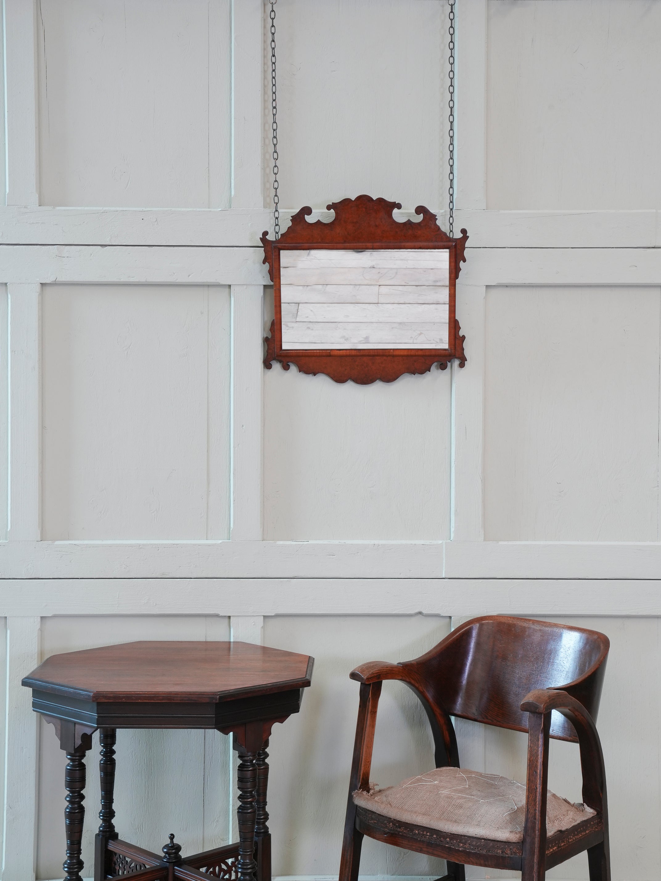 A George II Burr Walnut Mirror