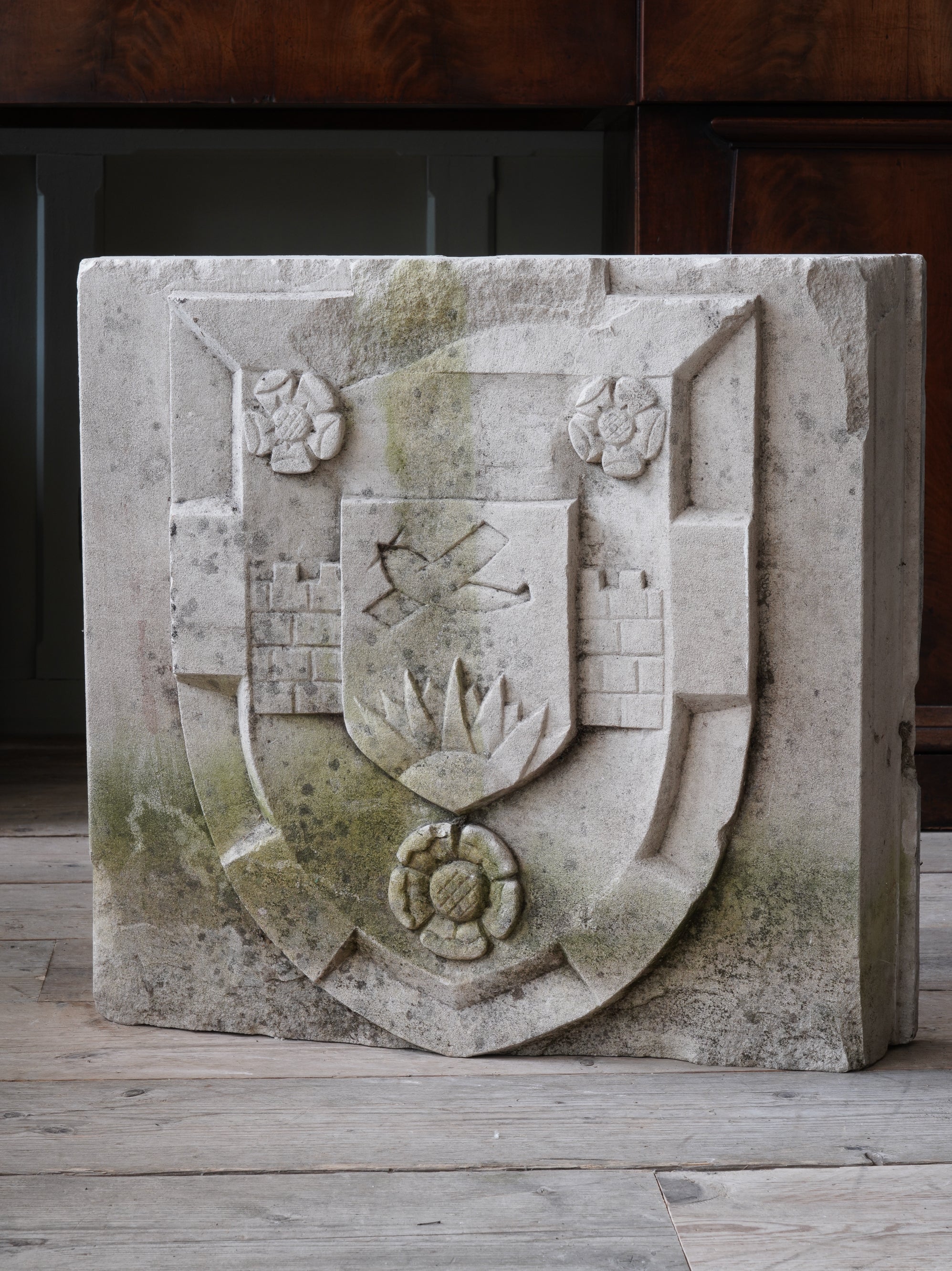 Heraldic Limestone Panel